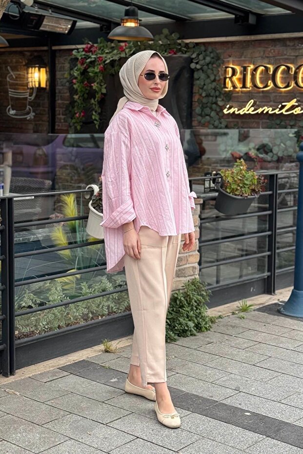 Gömlek 26S8012 Pembe - 2