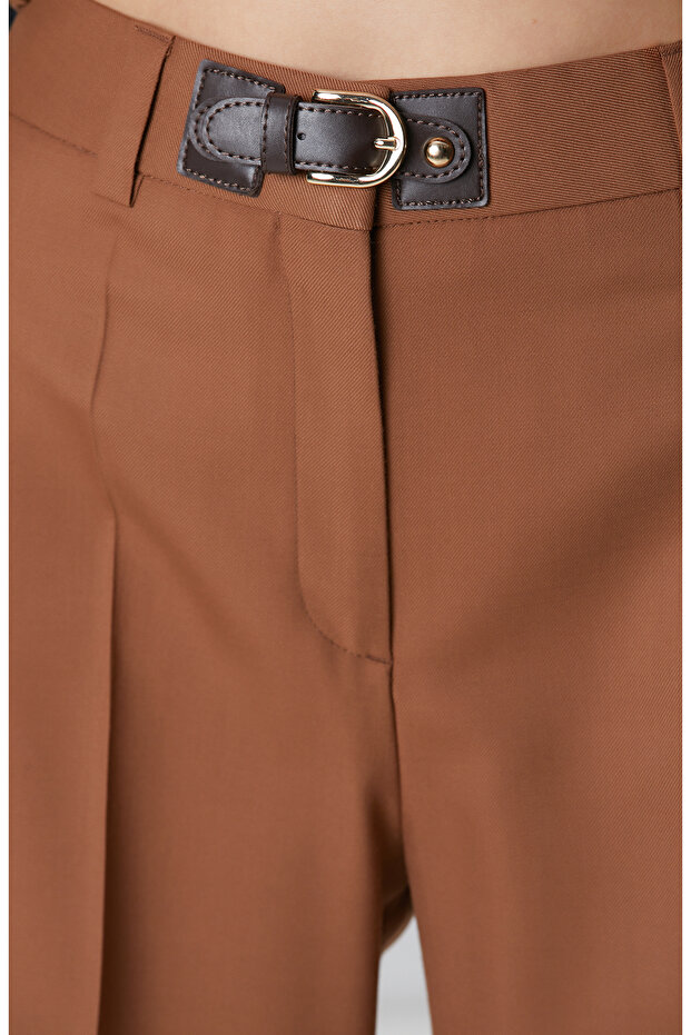 Camel Yün Karışımlı Pantolon - 5