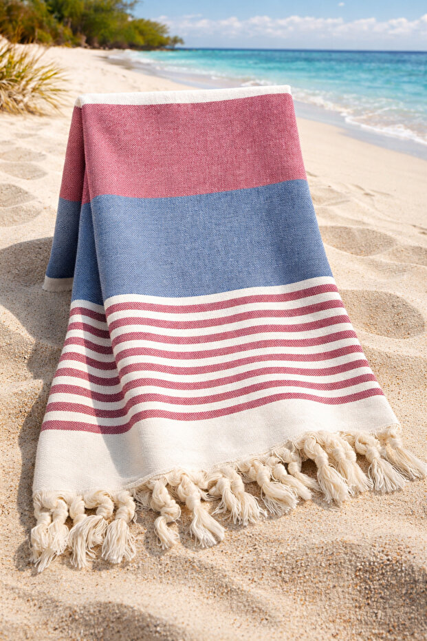 American Peshtemal Multi-Purpose Natural Fringed 100% Cotton Peshtemal