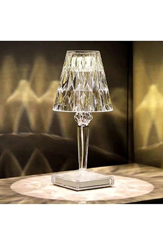 مصباح طاولة من أكريليك الماسي (متعدد الألوان) - 2
