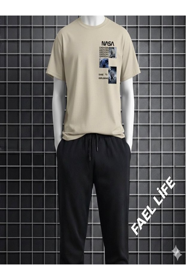 Girls'/Boys' Loose Fit T-Shirt and Sweatpants Nasa Image Set