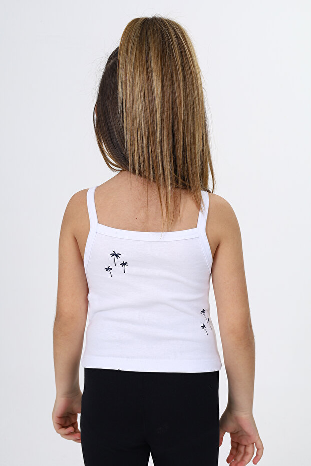 Girl's Printed Square Neck Basic Undershirt - 2