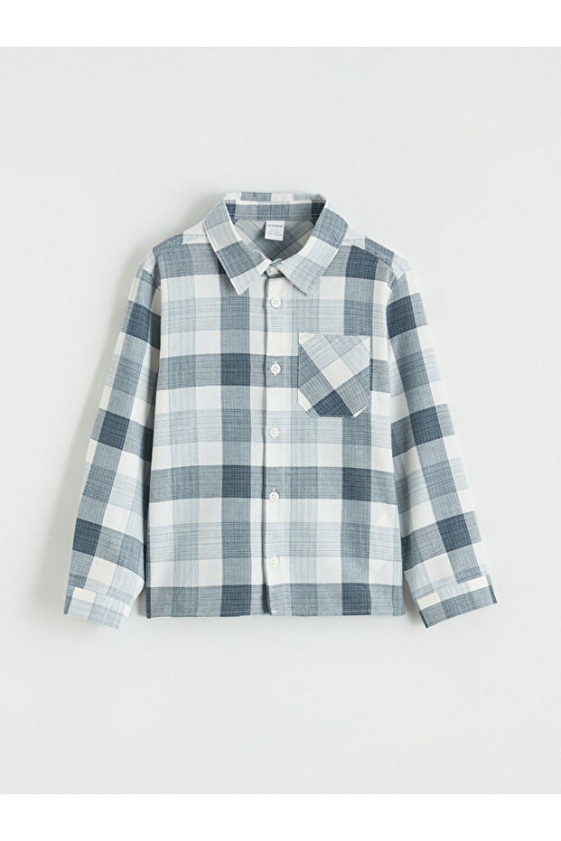 Sparkling Choices from Shining Store Checkered Embroidered Boys' Shirt
