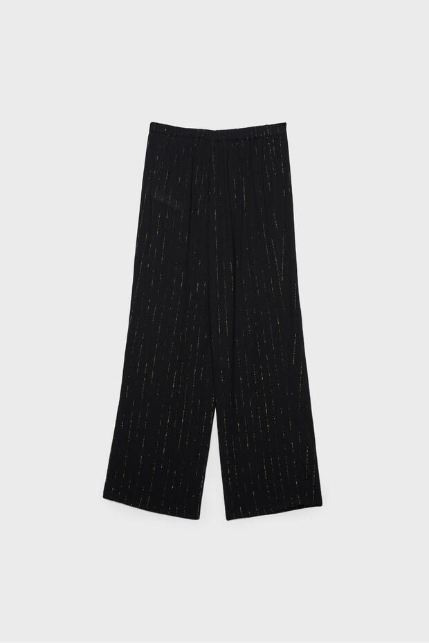 بنطلون من الخيوط المعدنية المتدفقة - 7