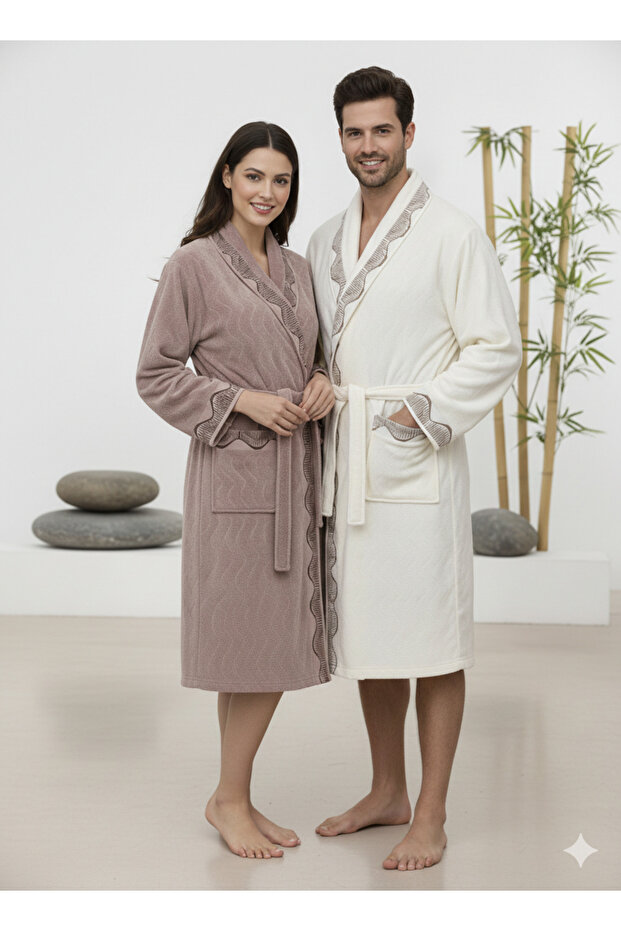 Nev Marka Knal Aile Bathrobe Set 6 Pieces (Nev Is a Brand Belonging to the Özdilek Group)
