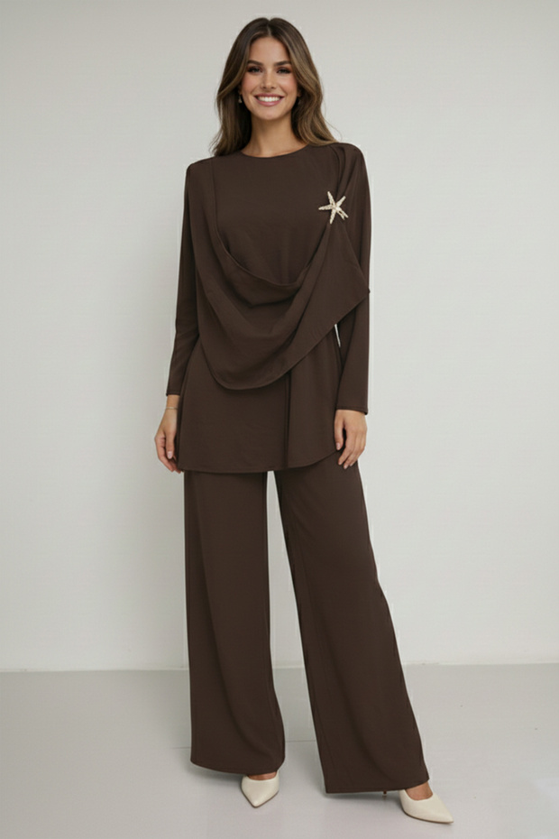 Double Suit with Buckle M3003 Brown