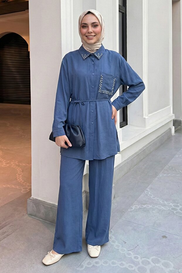 Pearl Stone Indigo Modal Set