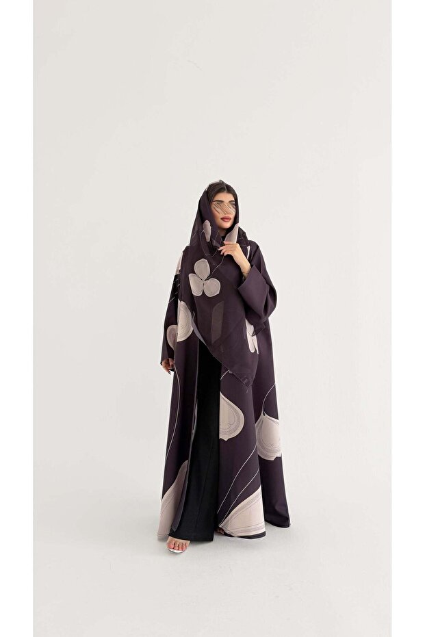 MWT1064 -عباية طباعة | Printed Abaya - 1