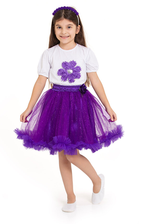 23 April 29 October Performance Outfit Girls' Model Badi Model Tutu Skirt Bottom-Top Set