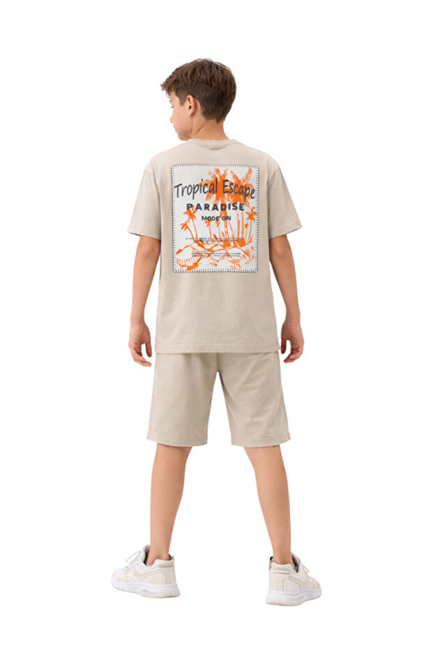 Boys 2 Pc "Tropical Escape" T-Shirt & Shorts Set (Relaxed Fit)