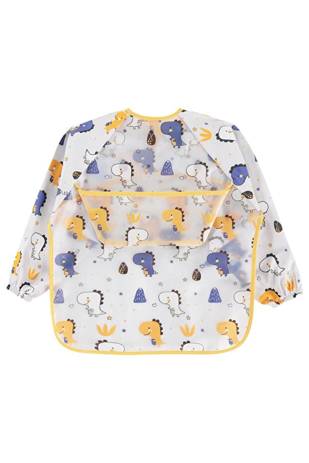 Dino Empirme Feeding Bib - Ecru