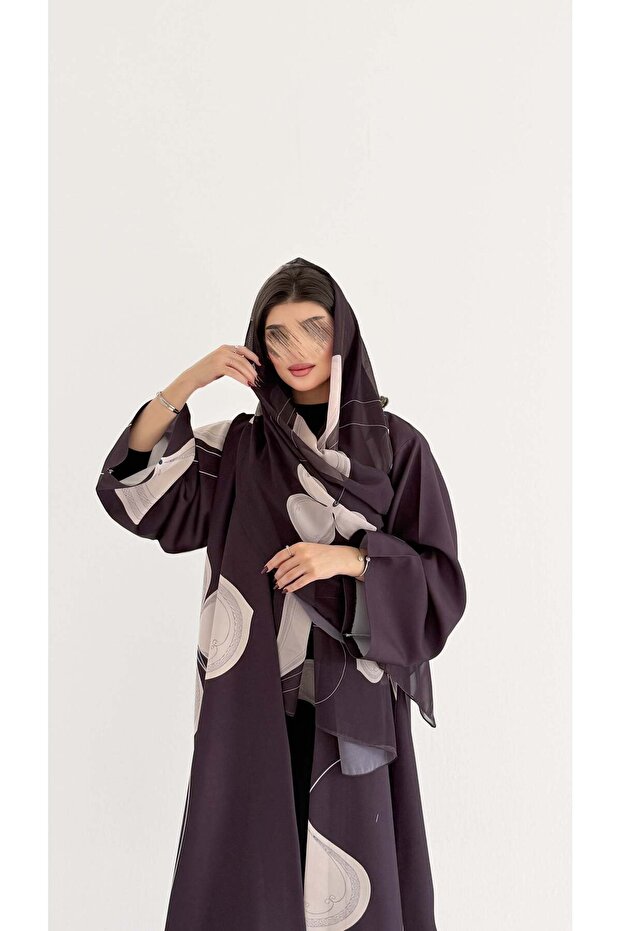 MWT1064 -عباية طباعة | Printed Abaya - 5