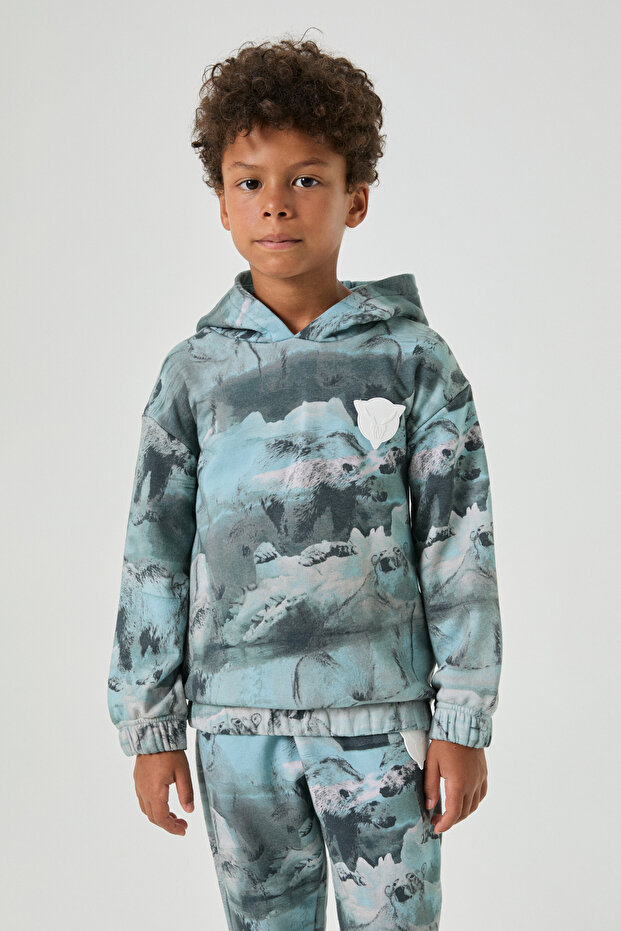Boy Patterned Sweatshirt - 2