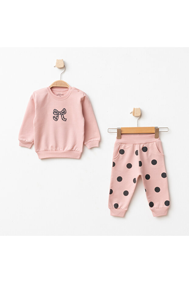 Baby Girl Embroidered Sweatshirt Pants 2-Piece Bottom Top Baby Set 3 Months-36 Months