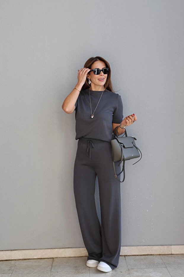 Antrasit Basic Triko Takım - 1