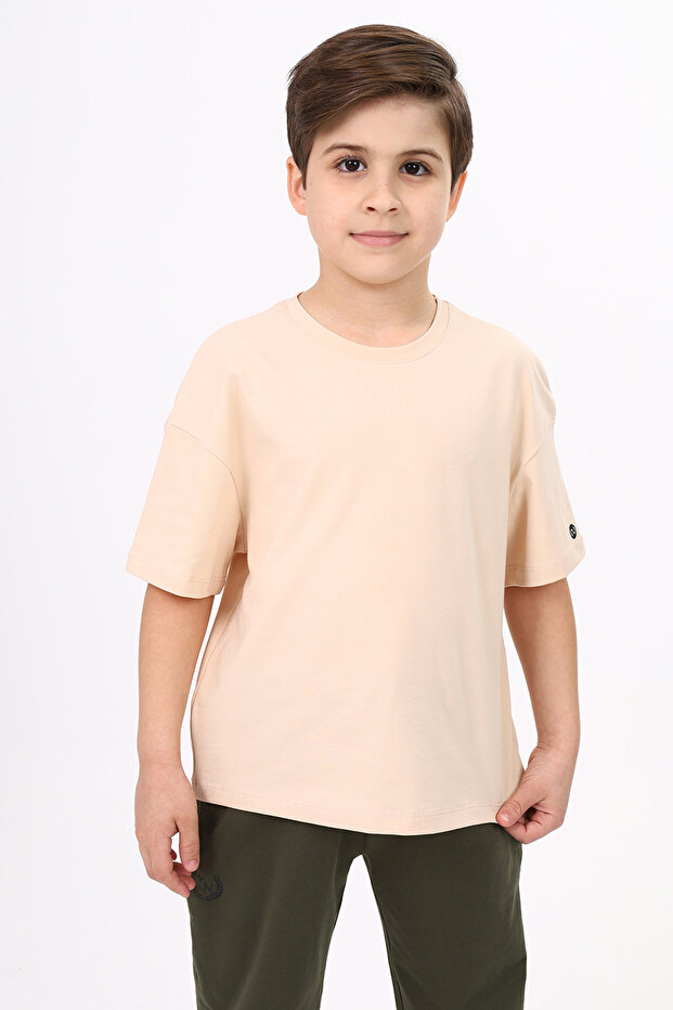 Boy's Printed Crew Neck Short Sleeve T-Shirt
