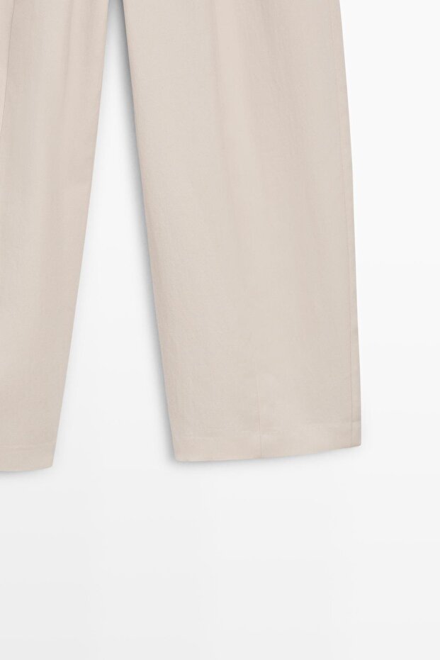 Elastik belli dökümlü pantolon - 7