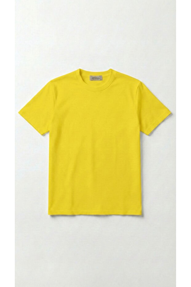 Unisex Solid Color Crew Neck Basic T-Shirt