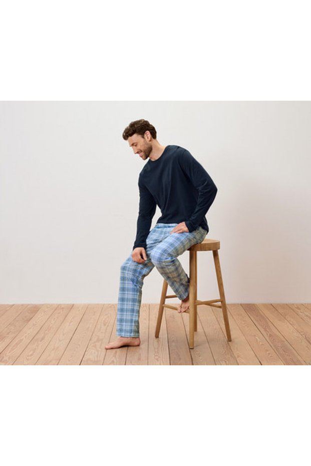 Men's Pajamas, Sj, Navy/Square