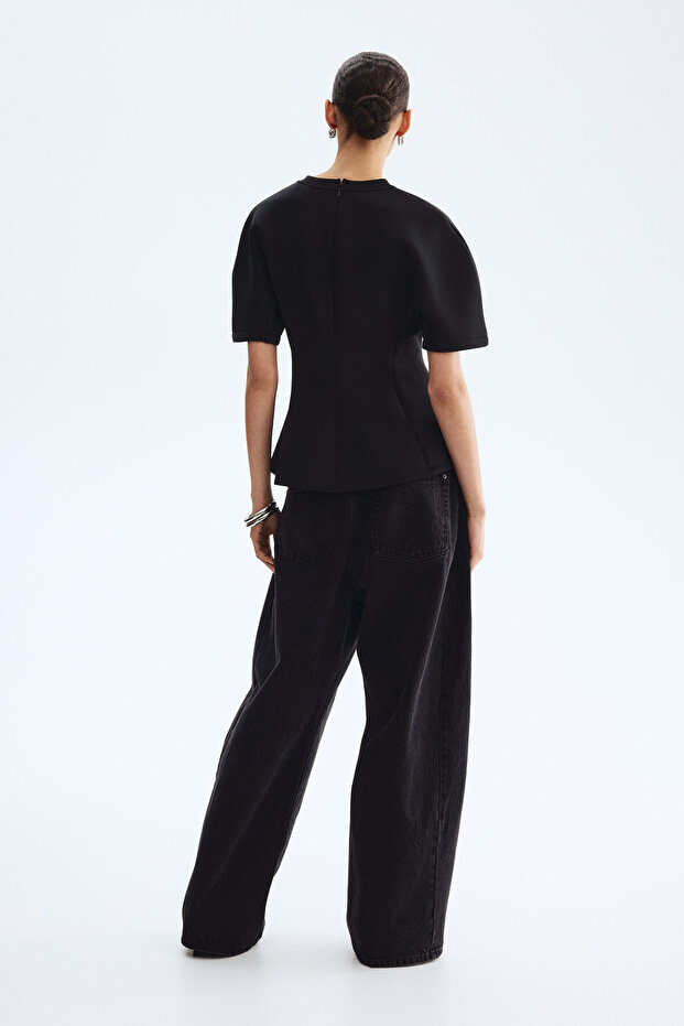 Peplumlu Scuba Üst - 4