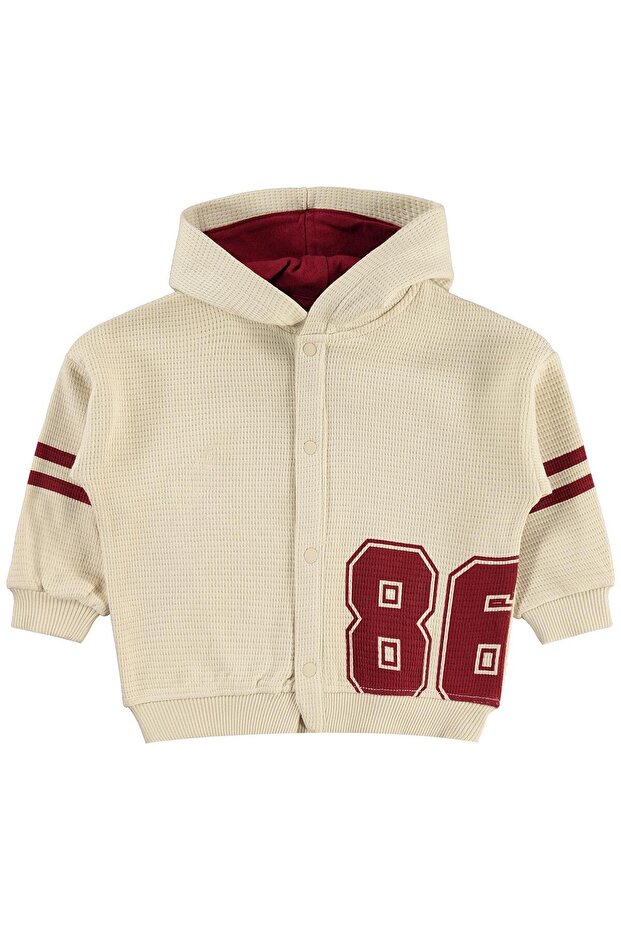86 Printed Cardigan for 6-18 Months - Beige 18-24 Months