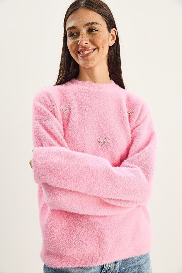 LUCCI Crew Neck sweater with bow pattern - 5