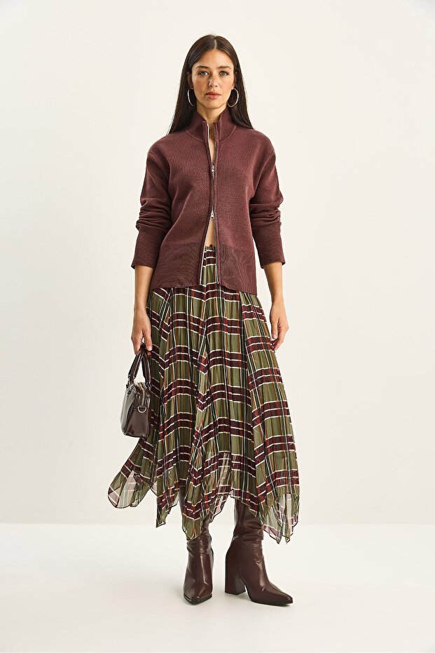 LUCCI checked midi Checked with Lined - 2