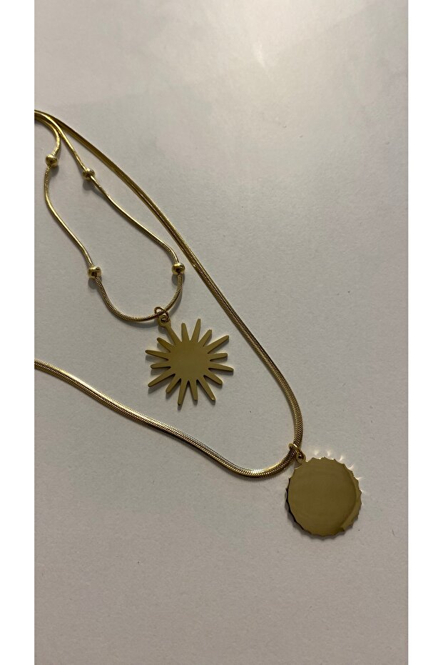Çelik Gold Kolye - 3