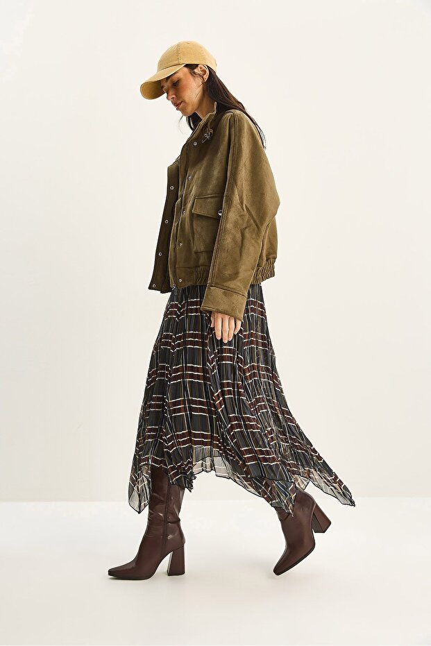 LUCCI checked midi Checked with Lined - 2