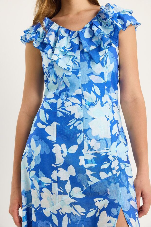 Rochie midi cu volane - 6