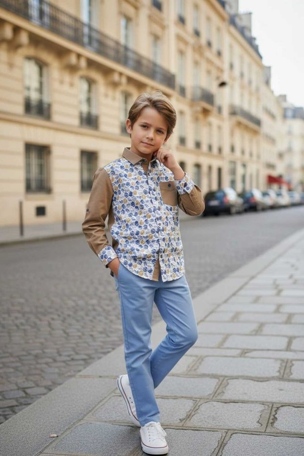 New Season Cotton Colorful Long Sleeve Children's Shirt