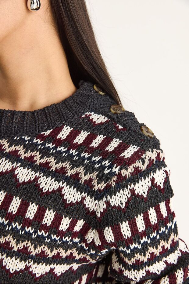 Knitted sweater with Patterned LUCCI - 2
