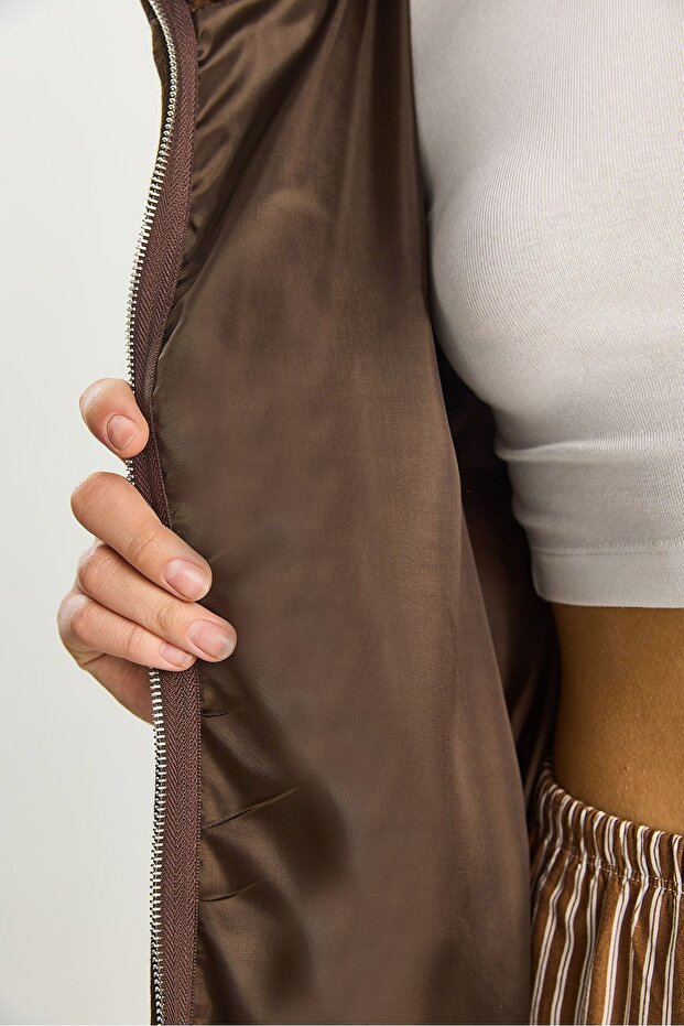 LUCCI Oversized Plush Jacket with Pockets - 5