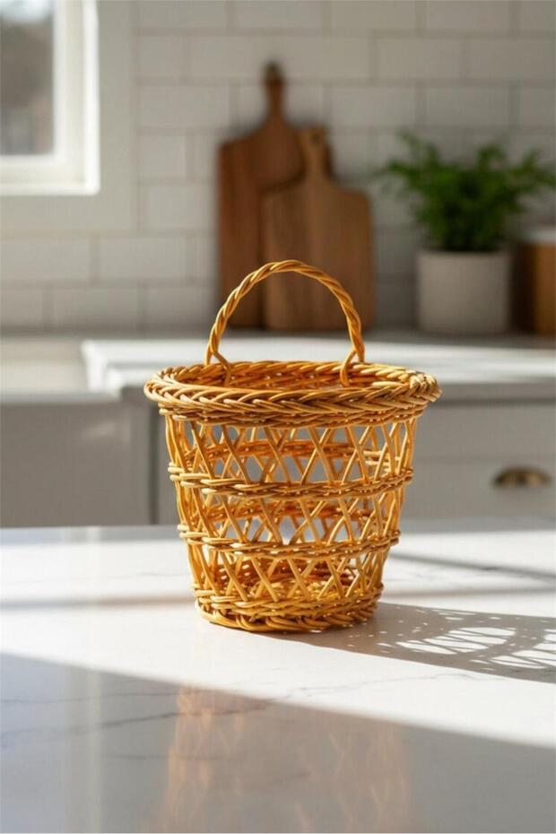 Favorite 9156 Rattan Hanging Flower Pot Wicker Decorative Basket Organizer