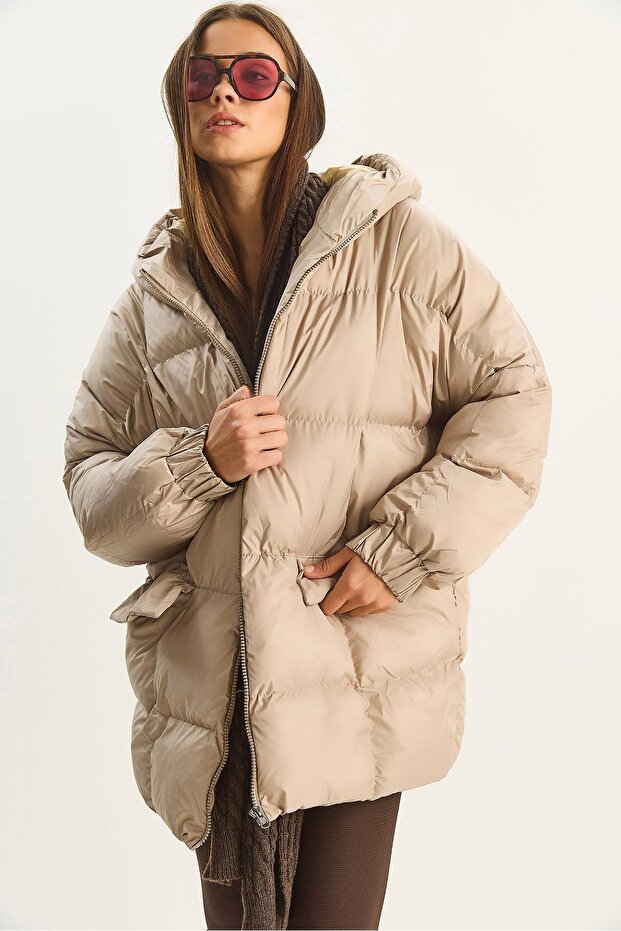LUCCI oversized Hooded thick jacket - 3
