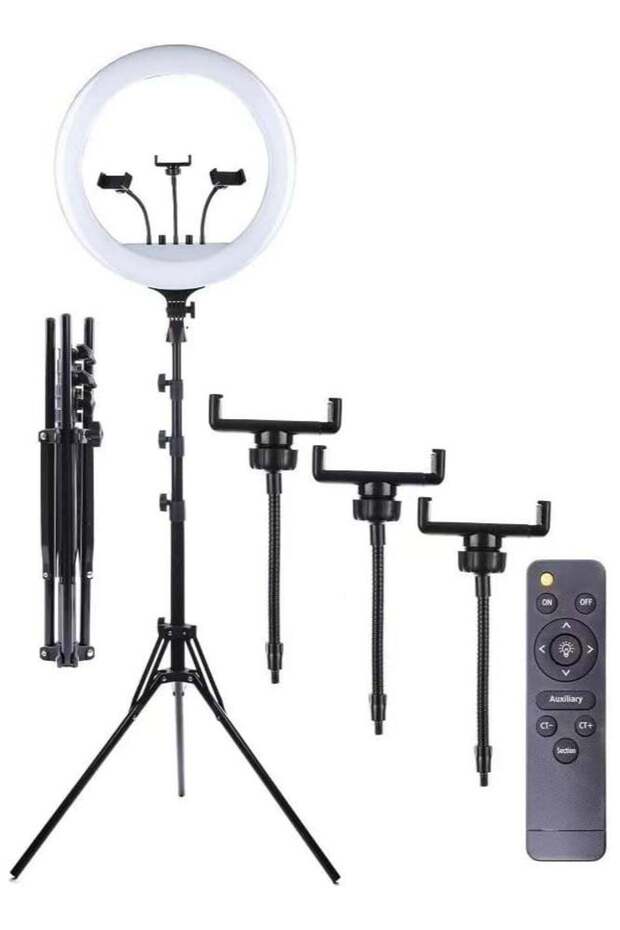 MUNTAQI Soft Ring Light – 18-Inch LED Ring Light with Stand & Phone Holder