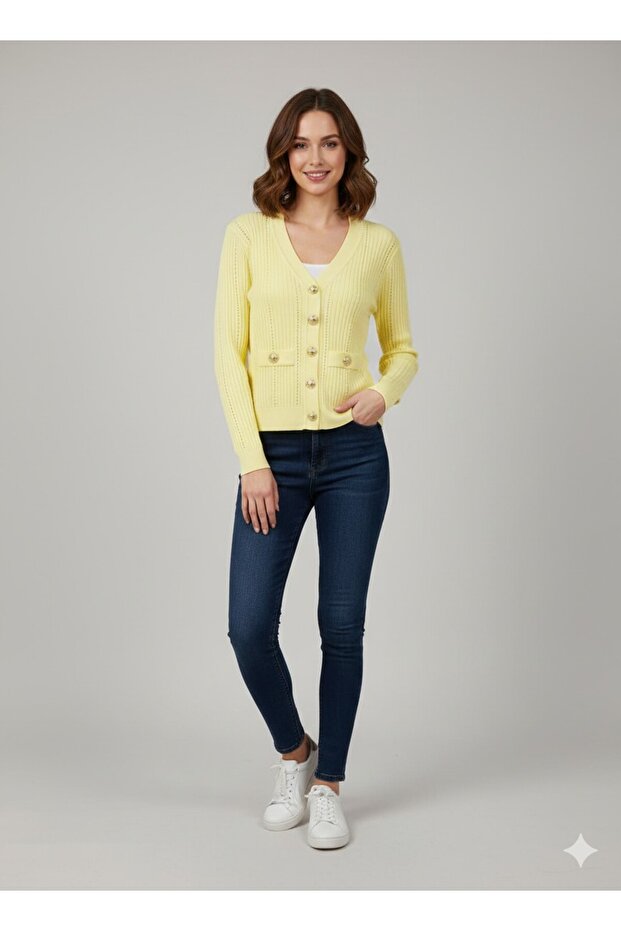 Button Detailed Cardigan 70912