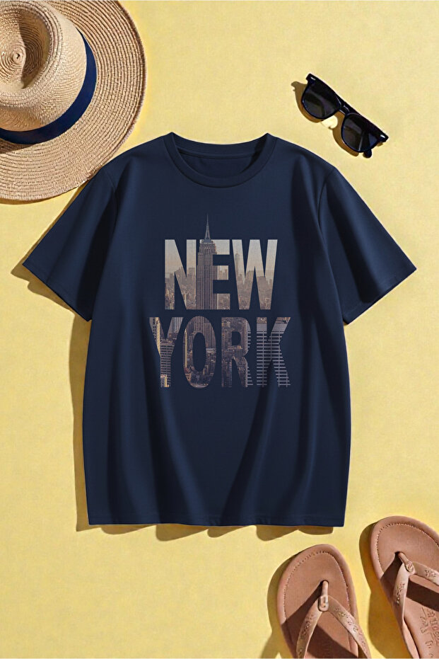 Unisex New York Printed Oversize T-shirt