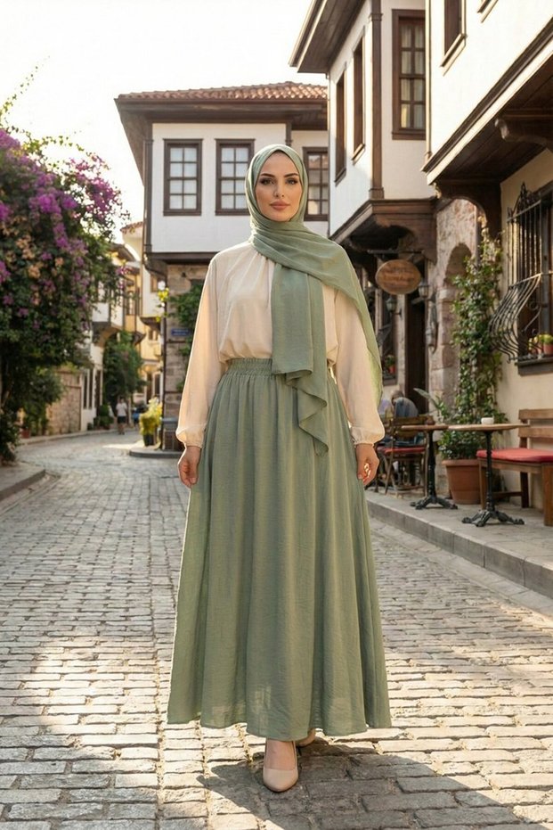 Strawberry Fabric Seasonal Casual Maxi Length Skirt