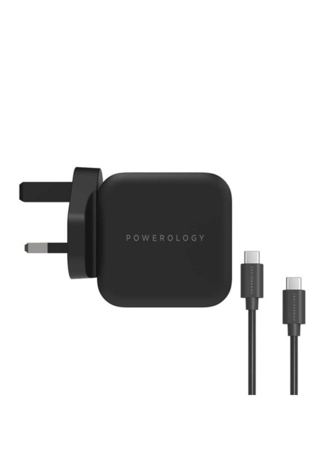 شاحن GaN مزود بكابل USB-C للشحن السريع