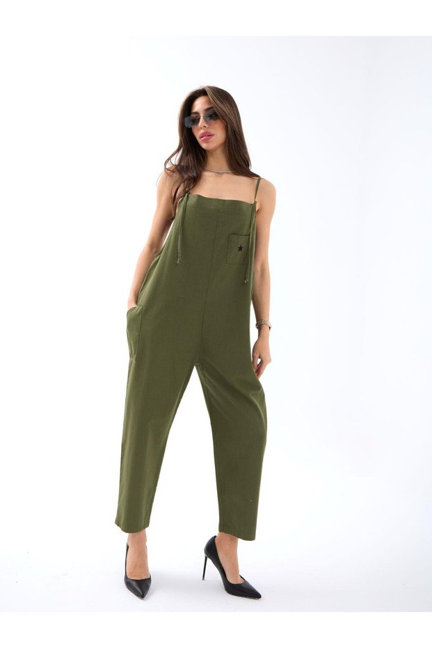 Urban Star Strappy Gabardine Jumpsuit