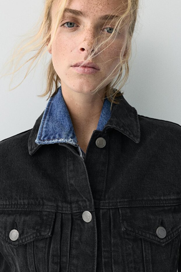 Denim trucker ceket - 5