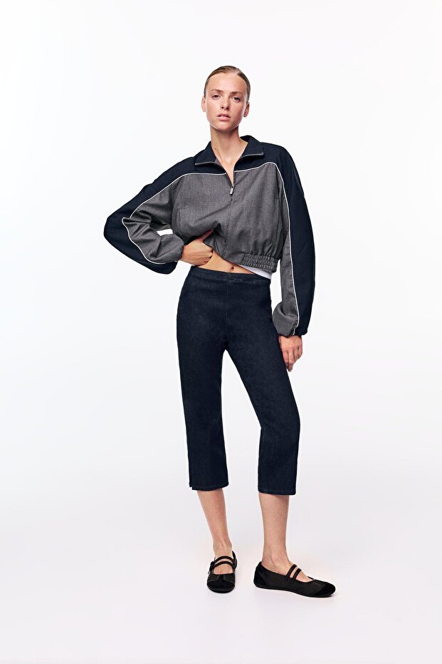 Dikişsiz kapri jean - 1