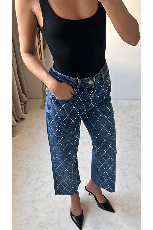 Taşlı Straıght Jean - 4