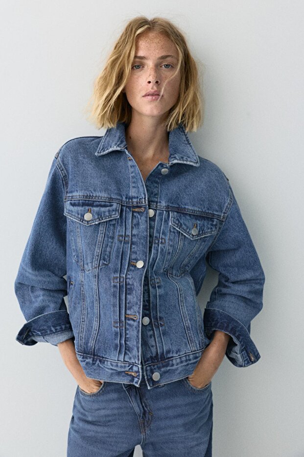 Denim trucker ceket - 2