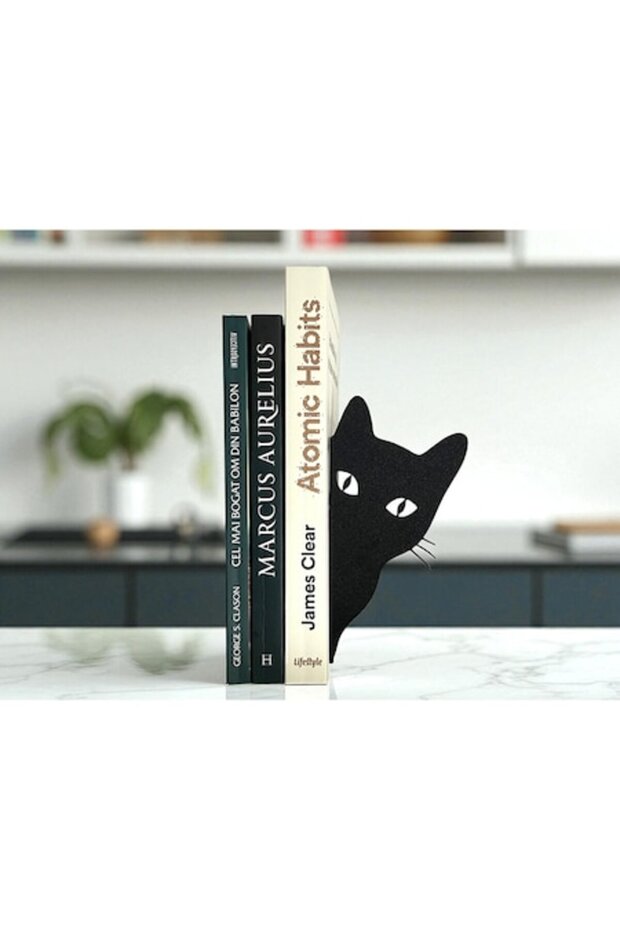 Decorative cat bookend, plastic, 3D printing - 1
