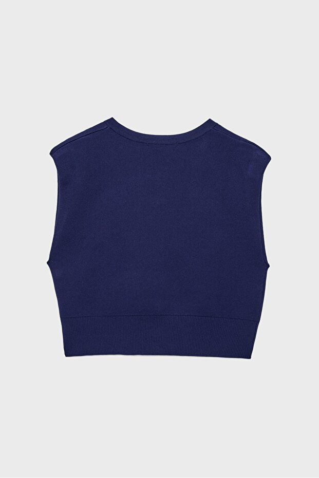 Omuz pedli triko yelek - 7