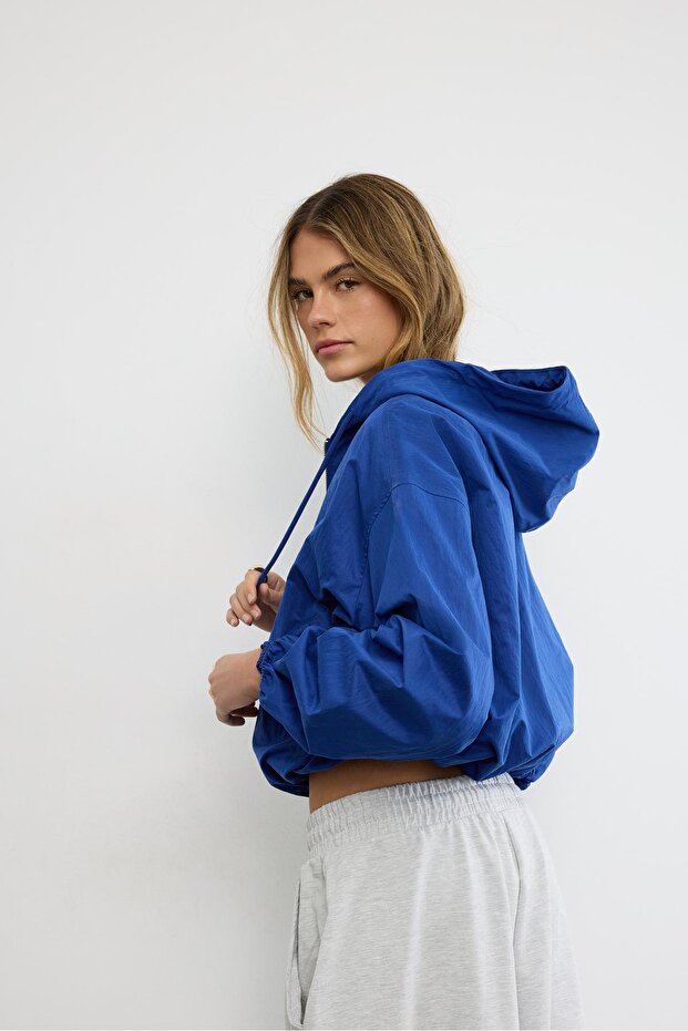 Naylon kapüşonlu ceket - 5