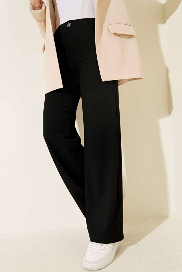 Palazzo Cut High Waist Pants