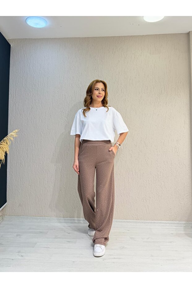 Modal Taşlı Pantolon - 4